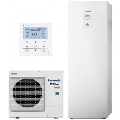 Panasonic Aquarea LT Wärmepumpe Split mit Kompakt-Kombi-Hydromodul, 9 kW, 230...